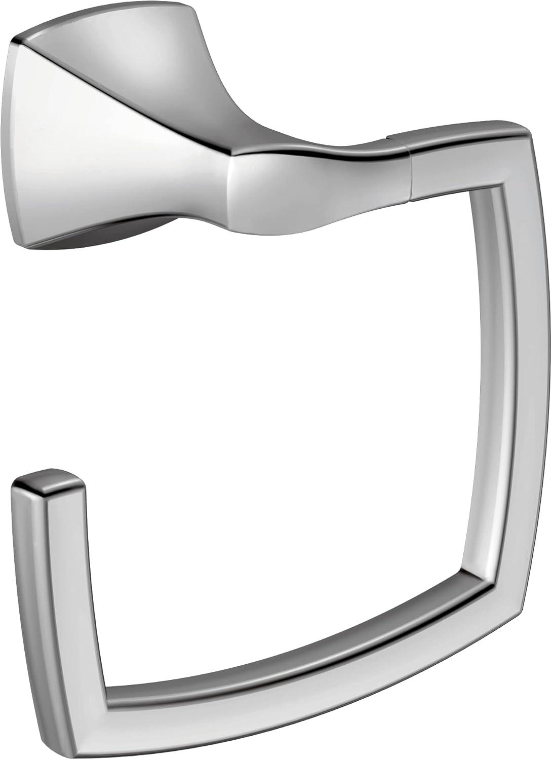image:imageMoen Voss Collection Brushed Nickel Pivoting Toilet Paper Holder Wall Mounted Double Post Toilet Tissue Holder YB5108BNChrome