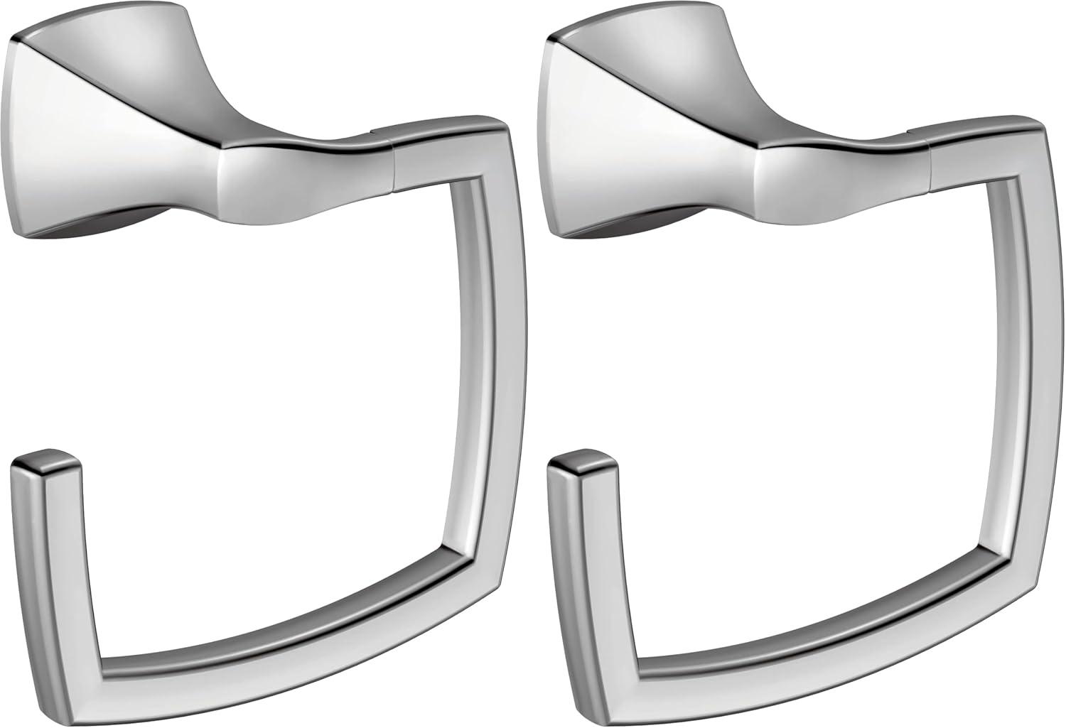 image:imageMoen Voss Collection Brushed Nickel Pivoting Toilet Paper Holder Wall Mounted Double Post Toilet Tissue Holder YB5108BNChrome