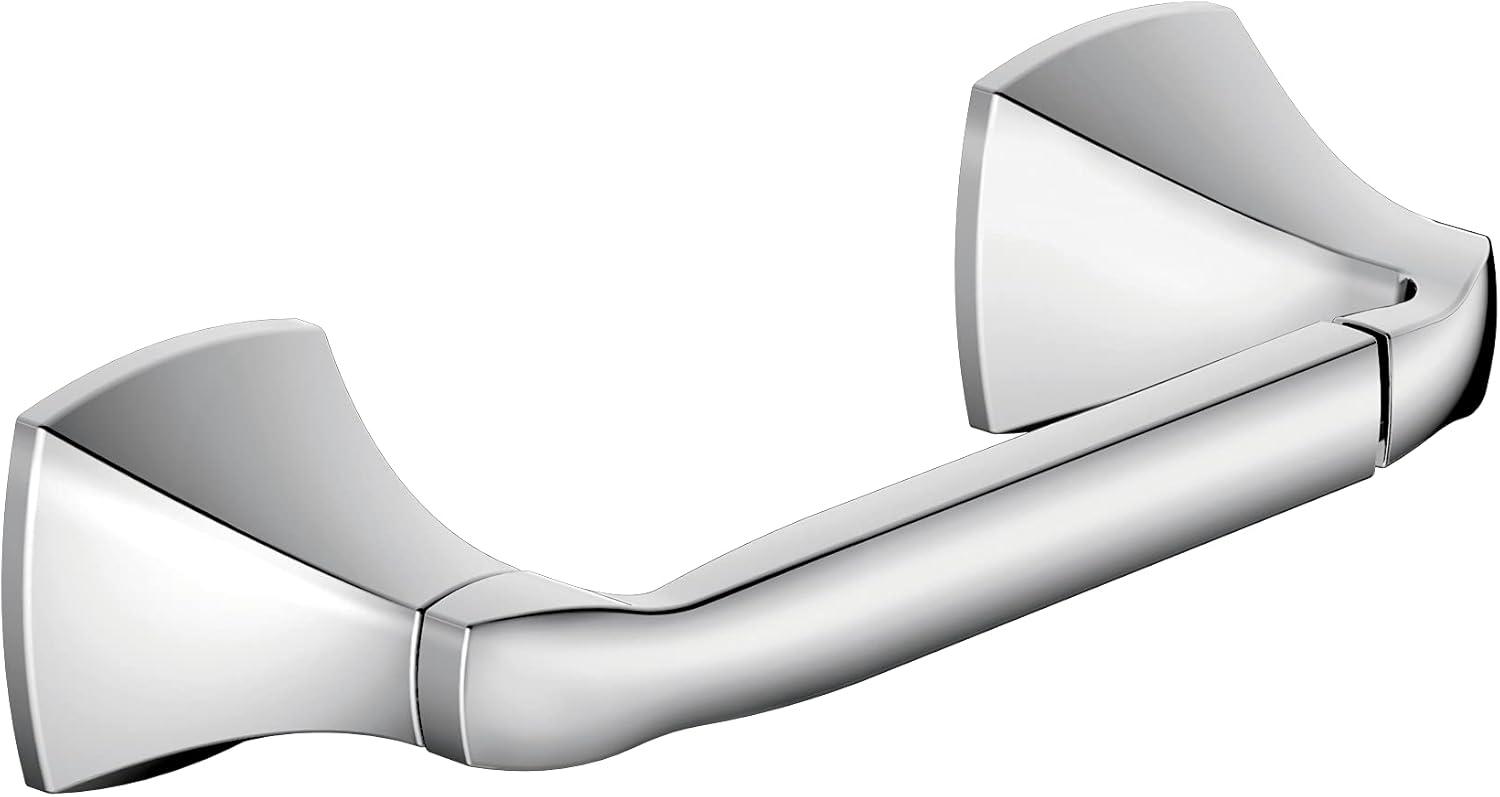 image:imageMoen Voss Collection Brushed Nickel Pivoting Toilet Paper Holder Wall Mounted Double Post Toilet Tissue Holder YB5108BNChrome