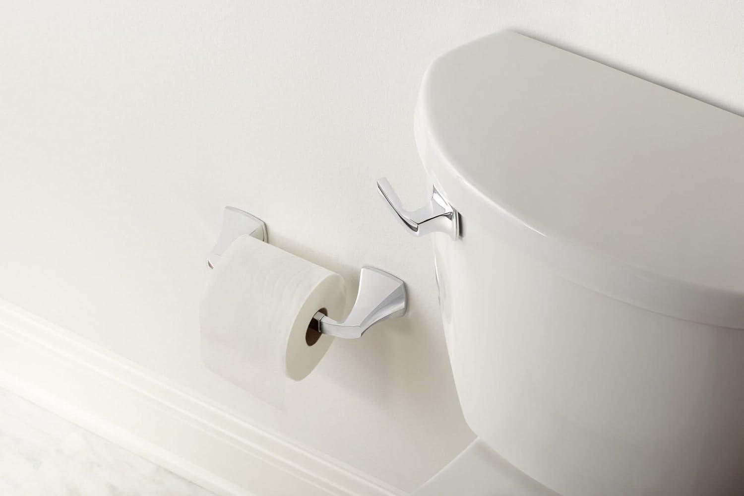 image:imageMoen Voss Collection Brushed Nickel Pivoting Toilet Paper Holder Wall Mounted Double Post Toilet Tissue Holder YB5108BNChrome