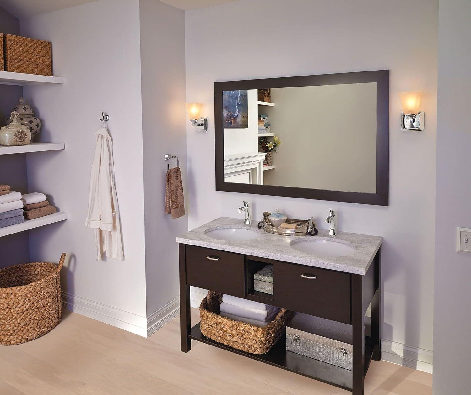 image:imageMoen Voss Collection Brushed Nickel Pivoting Toilet Paper Holder Wall Mounted Double Post Toilet Tissue Holder YB5108BNChrome