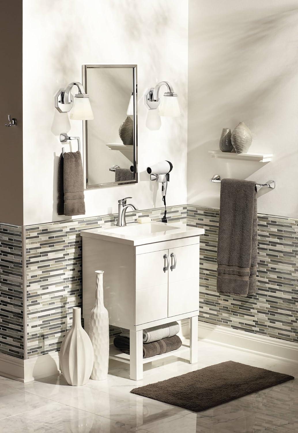 image:imageMoen Voss Collection Brushed Nickel Pivoting Toilet Paper Holder Wall Mounted Double Post Toilet Tissue Holder YB5108BNChrome