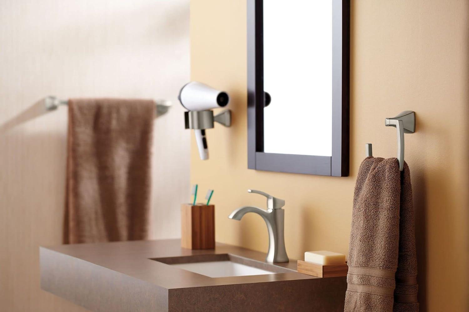image:imageMoen Voss Collection Brushed Nickel Pivoting Toilet Paper Holder Wall Mounted Double Post Toilet Tissue Holder YB5108BNOil Rubbed Bronze