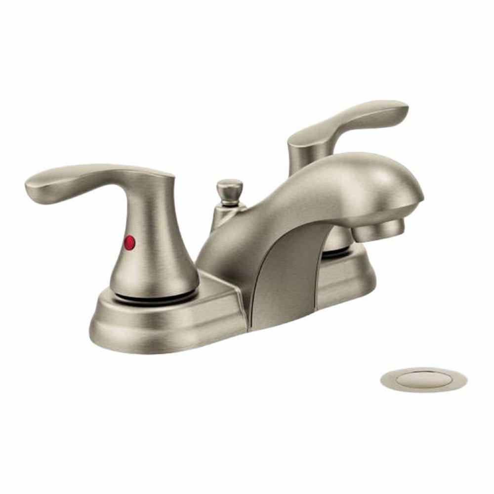 image:imageCleveland Faucet Group 40225BN Cornerstone Low Arc Bathroom Faucet Two Handle with PopUp Brushed Nickel 12 GPM 53 x 81 x 69