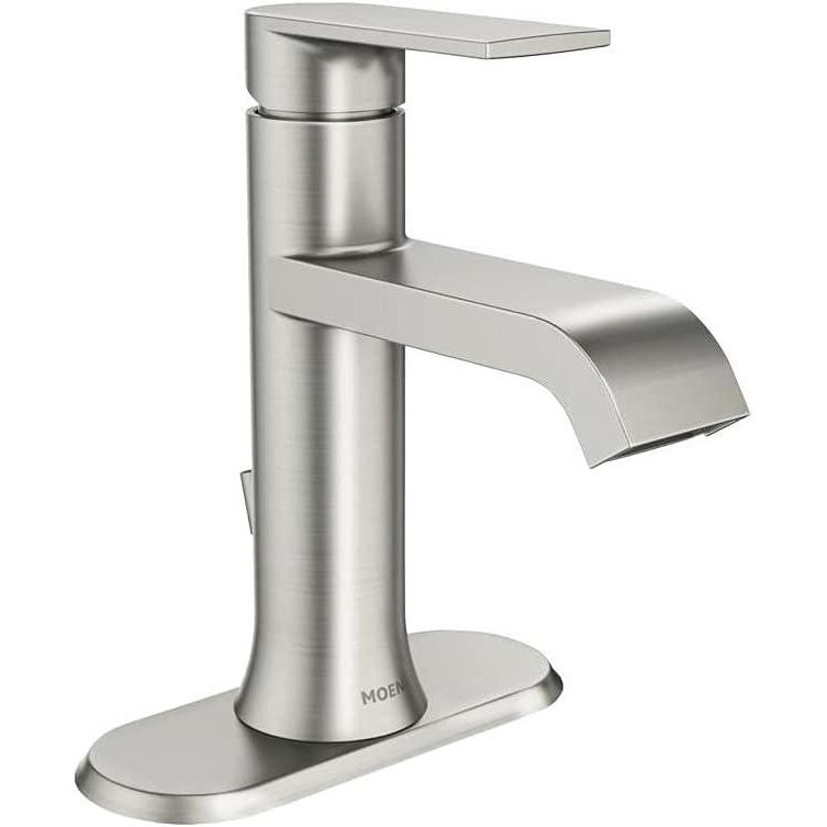 image:imageMOEN Genta Single Hole SingleHandle Bathroom Faucet in Spot Resist Brushed Nickel