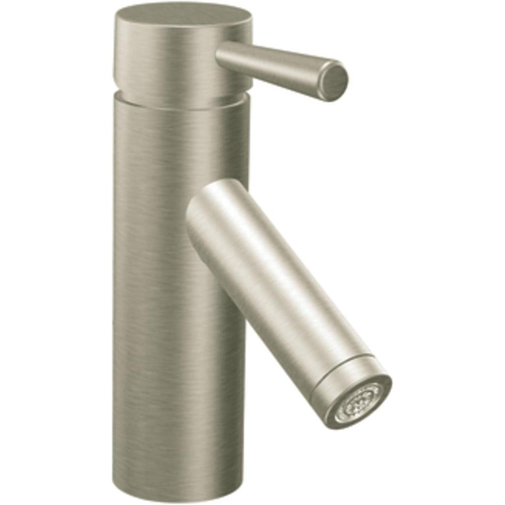 image:imageMoen 6100BN Level OneHandle Low Arc Bathroom Faucet Brushed Nickel