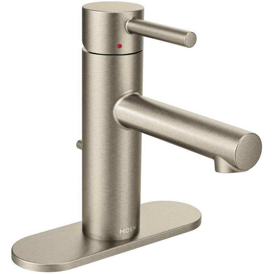 image:imageMoen 6190HCBN Align OneHandle High Arc Bathroom Faucet Brushed Nickel
