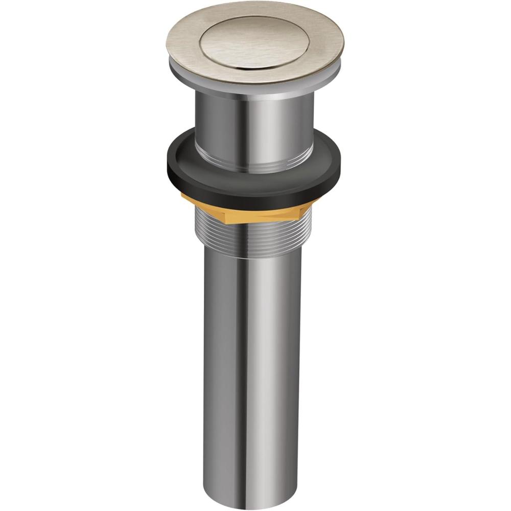image:imageMoen Brushed Nickel Bathroom Vessel Sink PopUp Drain Assembly 140780BN