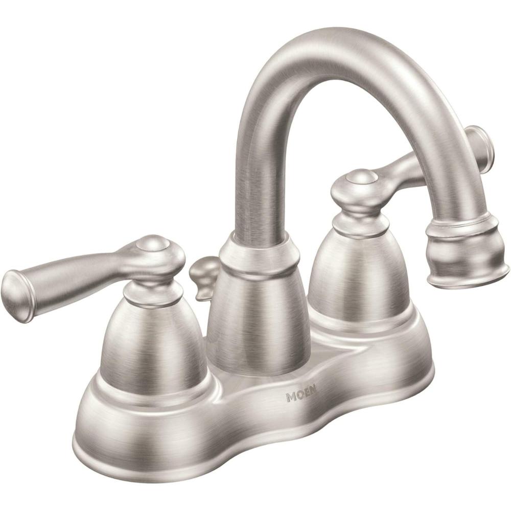image:imageMoen CA84913SRN Double Handle Centerset Bathroom Faucet from the Banbury Collection Spot Resist Brushed Nickel