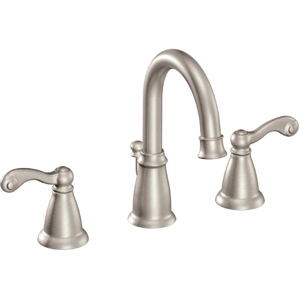 image:imageMoen Faucet WS84004SRN Traditional 2H WS SRN Brushed Nickel