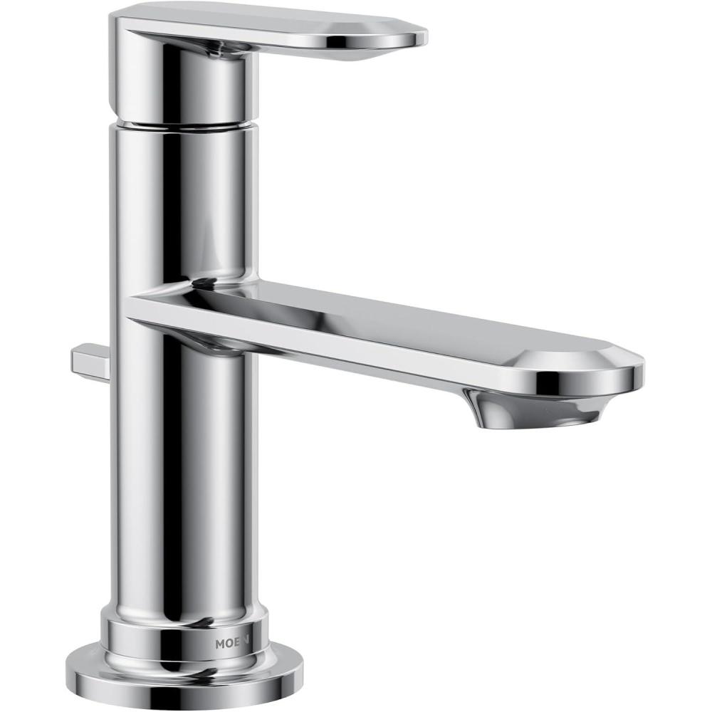 image:imageMoen Greenfield Chrome Single Handle One Hole Bathroom Sink Faucet 6504