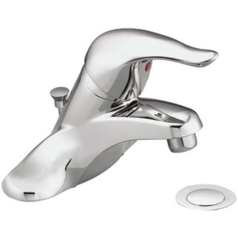 image:imageMoen L4621 Single Handle Centerset Bathroom Faucet from the Chateau Collection Brushed Nickel