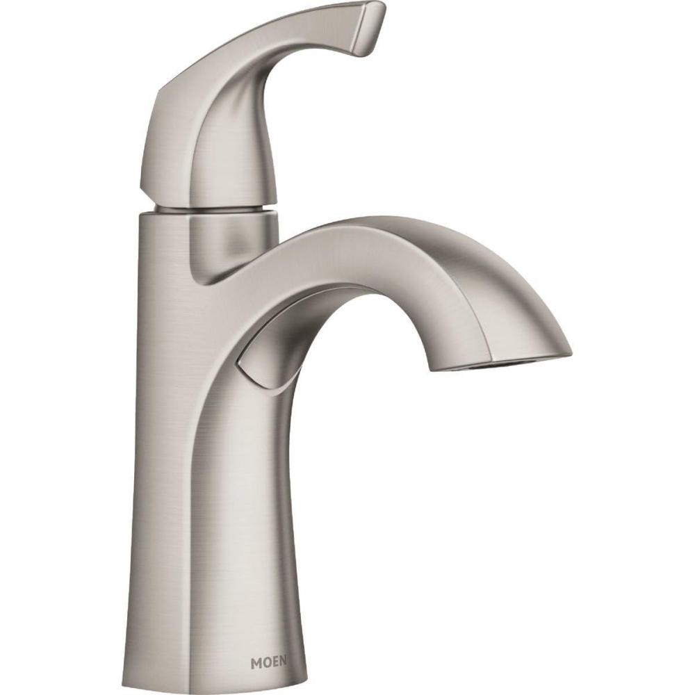 image:imageMoen Lindor Brushed Nickel Single Handle Lavatory Faucet 4 in