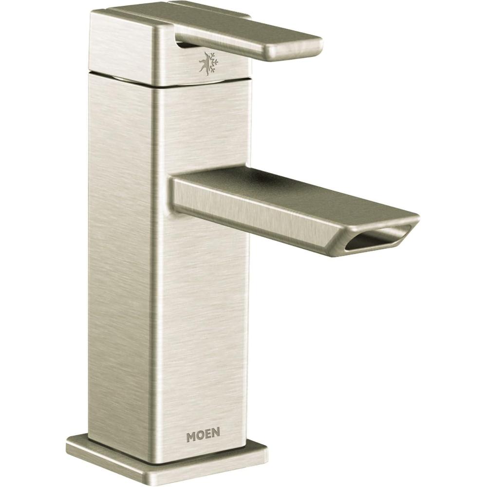 image:imageMoen S6701BN 90 Degree Low Flow Lavatory Faucet Brushed NickelBrushed Nickel