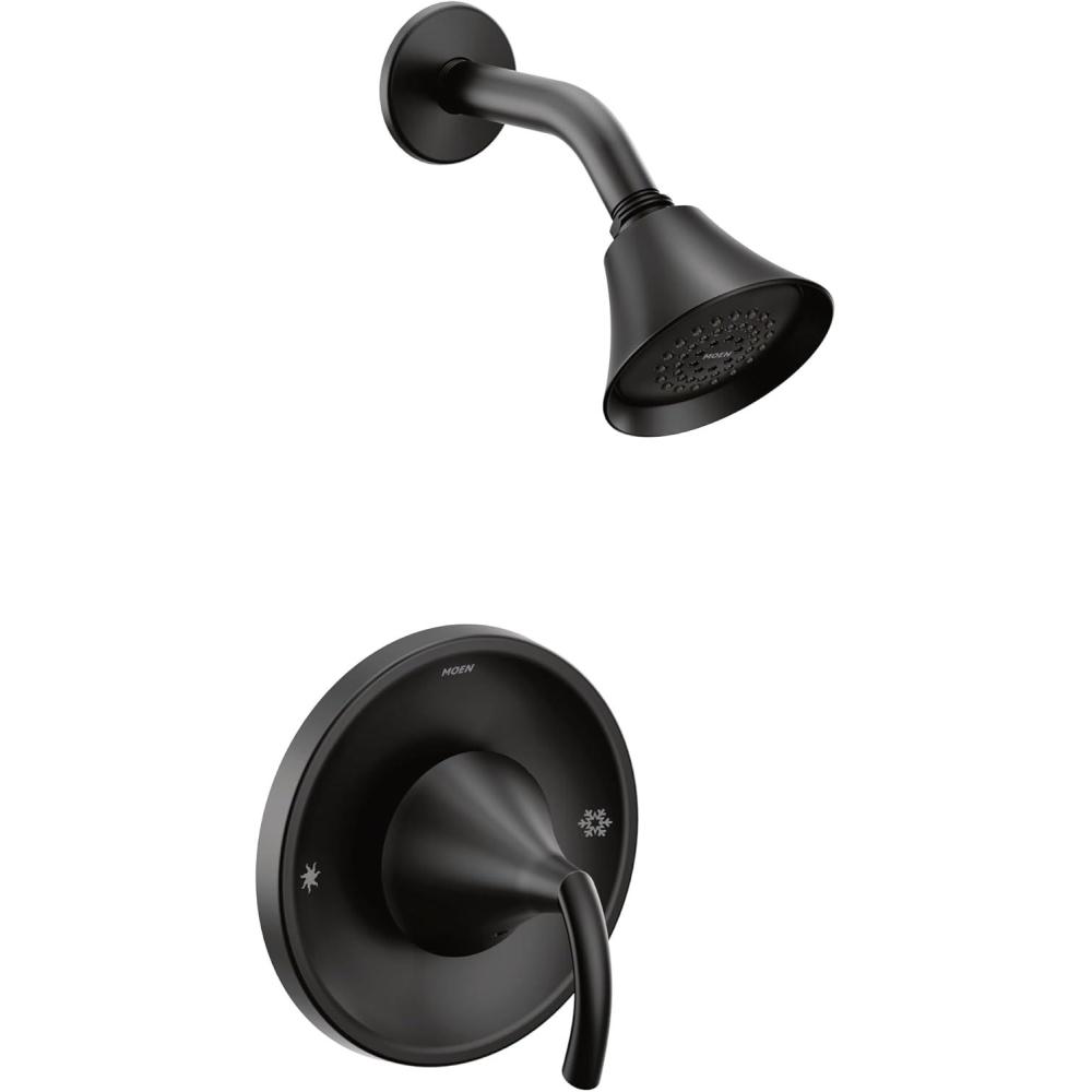 image:imageMoen T2742BN Glyde PosiTemp Shower Only Faucet Brushed NickelMatte Black