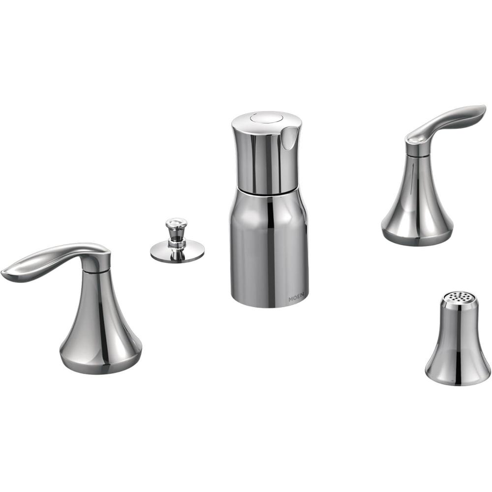image:imageMoen T5220BN Eva TwoHandle Bidet Faucet Valve Required Brushed NickelChrome