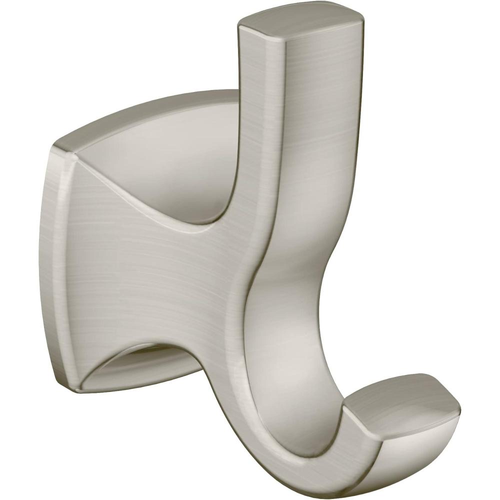 image:imageMoen Voss Collection Brushed Nickel Pivoting Toilet Paper Holder Wall Mounted Double Post Toilet Tissue Holder YB5108BNBrushed Nickel