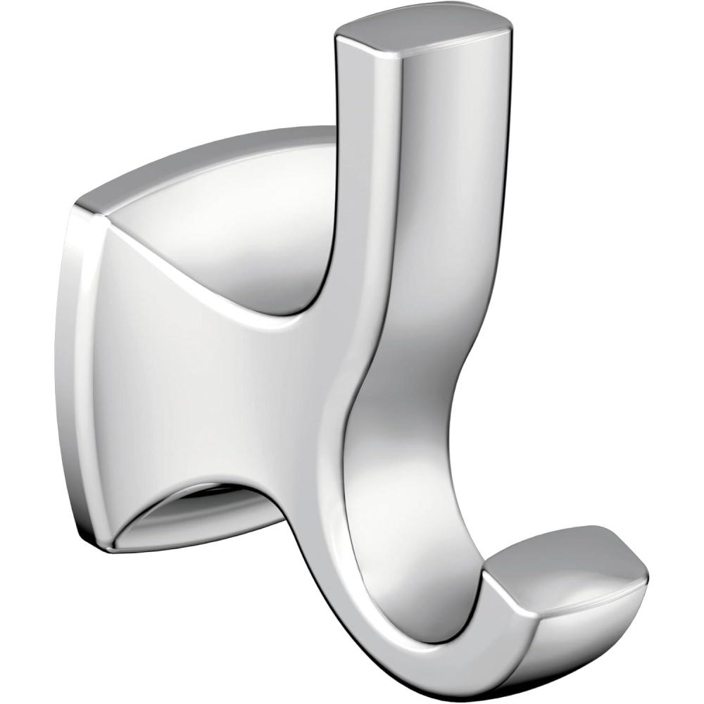 image:imageMoen Voss Collection Brushed Nickel Pivoting Toilet Paper Holder Wall Mounted Double Post Toilet Tissue Holder YB5108BNChrome