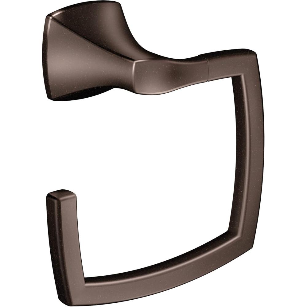 image:imageMoen Voss Collection Brushed Nickel Pivoting Toilet Paper Holder Wall Mounted Double Post Toilet Tissue Holder YB5108BNOil Rubbed Bronze