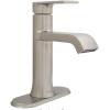 MOEN Genta Single Hole Single-Handle Bathroom Faucet in Spot Resist Brushed Nickel