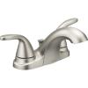 Moen 84603SRN Adler 4 in. Centerset 2-Handle Low-Arc Bathroom Faucet in Spot Resist Brushed Nickel
