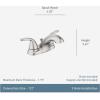 Moen 84603SRN Adler 4 in. Centerset 2-Handle Low-Arc Bathroom Faucet in Spot Resist Brushed Nickel