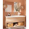 Moen CIA Brushed Nickel Widespread 2-Handle High-Arc Adjustable Width Bathroom Faucet, Valve Included, TV6222BN