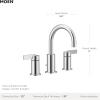 Moen CIA Brushed Nickel Widespread 2-Handle High-Arc Adjustable Width Bathroom Faucet, Valve Included, TV6222BN