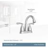 Moen Essie 2-Handle 4 in. CENTERSET Bathroom Faucet in SPOT Resist Brushed Nickel 84128SR