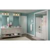 Moen Eva Brushed Nickel 3-Light Dual-Mount Bathroom Vanity Fixture, Bath Lighting with Frosted Glass, YB2863BN(Brushed Nickel)