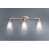 Moen Eva Brushed Nickel 3-Light Dual-Mount Bathroom Vanity Fixture, Bath Lighting with Frosted Glass, YB2863BN(Brushed Nickel)