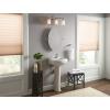 Moen Eva Brushed Nickel 3-Light Dual-Mount Bathroom Vanity Fixture, Bath Lighting with Frosted Glass, YB2863BN(Chrome)
