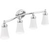 Moen Eva Brushed Nickel 3-Light Dual-Mount Bathroom Vanity Fixture, Bath Lighting with Frosted Glass, YB2863BN(White)