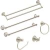 Moen Preston Collection Spot Resist Brushed Nickel Single Post Toilet Paper Holder, Wall Mounted Toilet Roll Holder, DN8408BN(Brushed Nickel)