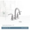 Moen S6510BN ICON Two-Handle Bathroom Faucet with Drain Assembly, Brushed Nickel