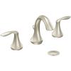 Moen T6420BN-9000 Eva Two-Handle High Arc Bathroom Faucet with Valve, Brushed Nickel