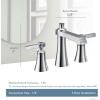 Moen TS6984BN Flara Two-Handle 8 in. Widespread Lever Handle Bathroom Faucet Trim Kit, Valve Required, Brushed Nickel