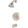 Moen Tub and Shower Faucet 1 Handle Banbury Brushed Finish Nickel Material