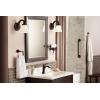 Moen Voss Collection Brushed Nickel Pivoting Toilet Paper Holder, Wall Mounted Double Post Toilet Tissue Holder, YB5108BN(Brushed Nickel)