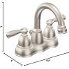 Moen Weylon 84790SRN Spot‑Resist™ Brushed Nickel Two‑Handle High‑Arc Bathroom Faucet – 4″ Centerset, ADA‑Compliant, WaterSense Certified