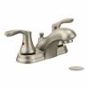 Cleveland Faucet Group 40225BN Cornerstone Low Arc Bathroom Faucet, Two Handle, with Pop-Up, Brushed Nickel, 1.2 GPM, 5.3 ” x 8.1 ” x 6.9″