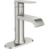 MOEN Genta Single Hole Single-Handle Bathroom Faucet in Spot Resist Brushed Nickel