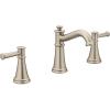 Moen Belfield Brushed Nickel Two-Handle 8-Inch Widespread Bathroom Faucet Trim Kit, Valve Required, T6405BN