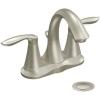 Moen CA6410BN Eva Two-Handle High Arc Bathroom Faucet, Brushed Nickel(Brushed Nickel)