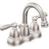 Moen CA84913SRN Double Handle Centerset Bathroom Faucet from the Banbury Collection, Spot Resist Brushed Nickel