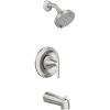 Moen Findlay Single-Handle 6-Spray Tub and Shower Faucet in Spot Resist Brushed Nickel with Valve, 82518SRN