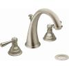 Moen Kingsley Brushed Nickel Two-Handle Widespread High-Arc Bathroom Faucet, Valve Required, T6125BN(Brushed Nickel)