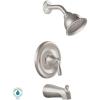 Moen Tub and Shower Faucet 1 Handle Banbury Brushed Finish Nickel Material