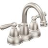 Moen Weylon 84790SRN Spot‑Resist™ Brushed Nickel Two‑Handle High‑Arc Bathroom Faucet – 4″ Centerset, ADA‑Compliant, WaterSense Certified