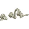 MoenTS416BN Waterhill Two-Handle Wall Mount Bathroom Faucet, Brushed Nickel(Brushed Nickel)